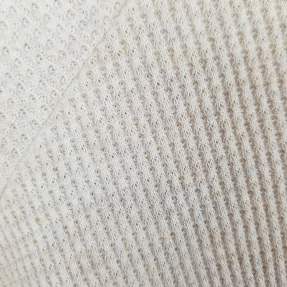 Free People Oatmeal Flowy Thermal Knit Top - Picture 4 of 8